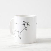 キュートヤギシンプルスケッチ コーヒーマグカップ (正面左)