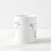 キュートヤギシンプルスケッチ コーヒーマグカップ (中央)