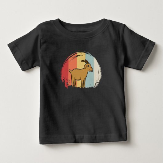 キュートヤギレトロ ベビーTシャツ (正面)