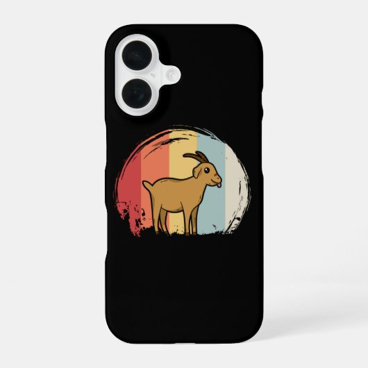 キュートヤギレトロ iPhone 16ケース (裏面)