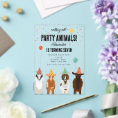 キュートヤグファームパーティー動物ヤギ誕生日テーマ アクリル招待状 (インサイチュ (ウェディング))