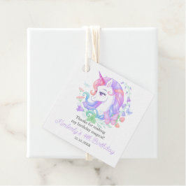 キュートユニコーンオールエイジズ子供の誕生日 フェイバータグ