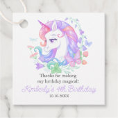 キュートユニコーンオールエイジズ子供の誕生日 フェイバータグ (正面)