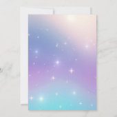 キュートユニコーンガール誕生日招待状 招待状 (裏面)