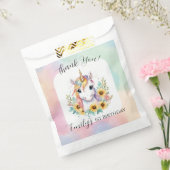 キュートユニコーンサンフラワー誕生日 フェイバーバッグ (封をした状態)