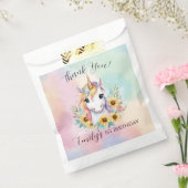 キュートユニコーンサンフラワー誕生日 フェイバーバッグ (封をした状態)