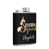 キュートユニコーンスクワッド金ゴールドグリッター妖精 フラスク (右)