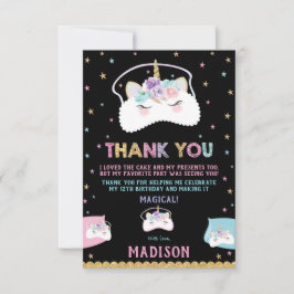 キュートユニコーンスリープマスクスランバースリープバーパーティー サンキューカード