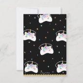 キュートユニコーンスリープマスクスランバースリープバーパーティー サンキューカード (裏面)