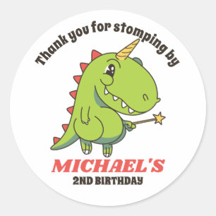 キュートユニコーンティノーンディオアフェアリー子供の誕生日パーティー ラウンドシール