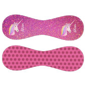 キュートユニコーンピンクグリッタードッツキパーソナライズされたッズ ソフトボール (パネル)