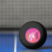 キュートユニコーンピンクグリッターレインボーファンタジー 卓球ボール (ネット)