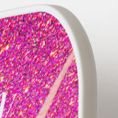 キュートユニコーンピンクグリッター パーソナライズされた ピックルボールラケット (左詳細)