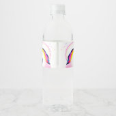 キュートユニコーンマジカルスターズガール誕生日 ペットボトルラベル (裏面)