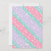 キュートユニコーン誕生日招待状フィフスファイブ 招待状 (裏面)