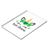 キュートユニコーン顔シャムロックアイリッシュプリンセスサンパトリ ノートブック (左側)