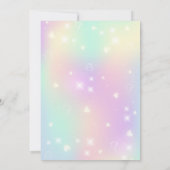 キュートユニコーン&シルバースターズ誕生日 サンキューカード (裏面)