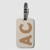 キュートユニークイニシャルモノグラパーソナライズされたム ラゲッジタグ (正面縦)