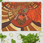 キュートユニークキリン動物ハクナマタタデザイン キッチンタオル (折り畳み)