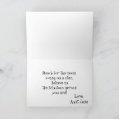 キュートユニークティーンズ新学期コラージュ カード (内部)