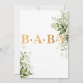 キュートユーアリペットベビーエレファントベビージャーシャワー 招待状 (裏面)