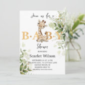 キュートユーアリペットベビーキレーフベビーシャワー 招待状 (スタンド正面)