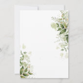 キュートユーアリペットベビーキレーフベビーシャワー 招待状 (裏面)