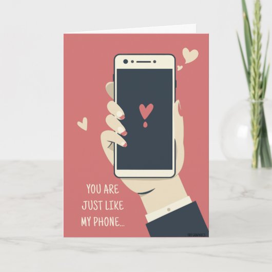 キュートユーモアのあるおもしろいモダン引用文バレンタイン カード (正面)