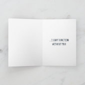 キュートユーモアのあるおもしろいモダン引用文バレンタイン カード (内部)