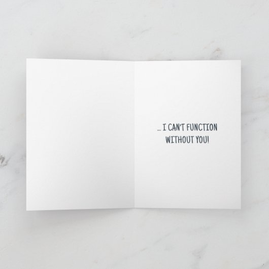 キュートユーモアのあるおもしろいモダン引用文バレンタイン カード (内部)