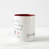 キュートユーモアドクタージョークスクリプト名前をカスタムする ツートーンマグカップ (中央)