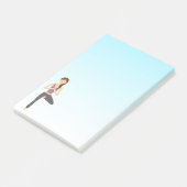 キュートヨガガガールザツリーポーズイラストレーション ポストイット (アングル)