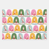 キュートヨガサンタナマスレーハッピーベリー ラッピングペーパーシート (正面)