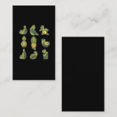 キュートヨガタートルシー動物愛好家 名刺 (正面/裏面)