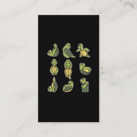 キュートヨガタートルシー動物愛好家 名刺 (正面)