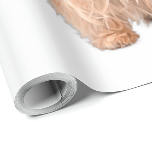 キュートヨークシャーテリアサンタハットヨークシャーテリア子犬ギフト ラッピングペーパー (ロールコーナー)