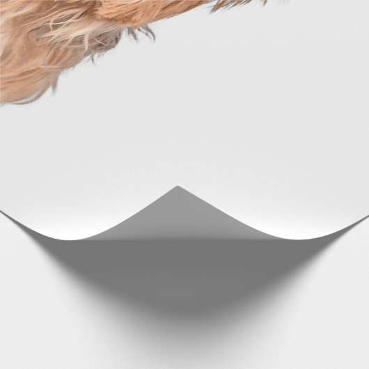 キュートヨークシャーテリアサンタハットヨークシャーテリア子犬ギフト ラッピングペーパー (角)