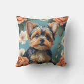 キュートヨークシャーテリアパピーフローラ クッション (裏面)