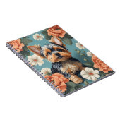 キュートヨークシャーテリアパピーフローラ ノートブック (右側)