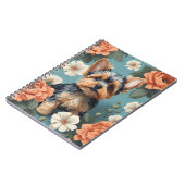 キュートヨークシャーテリアパピーフローラ ノートブック (左側)