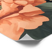 キュートヨークシャーテリアパピーフローラ ポスター (角)