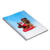 キュートヨークシャーテリアメリークリスマス ノートブック (右側)