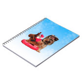 キュートヨークシャーテリアメリークリスマス ノートブック (左側)