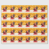 キュートヨークシャーテリアメリークリスマス ラッピングペーパー (フラット)