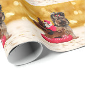 キュートヨークシャーテリアメリークリスマス ラッピングペーパー (ロールコーナー)