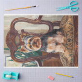 キュートヨークシャーテリアヨークシャーテリアポートレート絵を描ズ 薄葉紙 (クラフト)