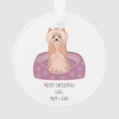 キュートヨークシャーテリアー誕生日 オーナメント (裏面)