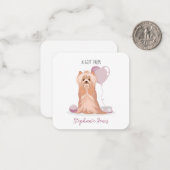 キュートヨークシャーテリアー誕生日 ノートカード (正面/裏面インサイチュ)