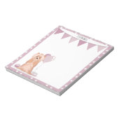 キュートヨークシャーテリアー誕生日 ノートパッド (回転)