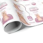 キュートヨークシャーテリアー誕生日 ラッピングペーパー (ロールコーナー)